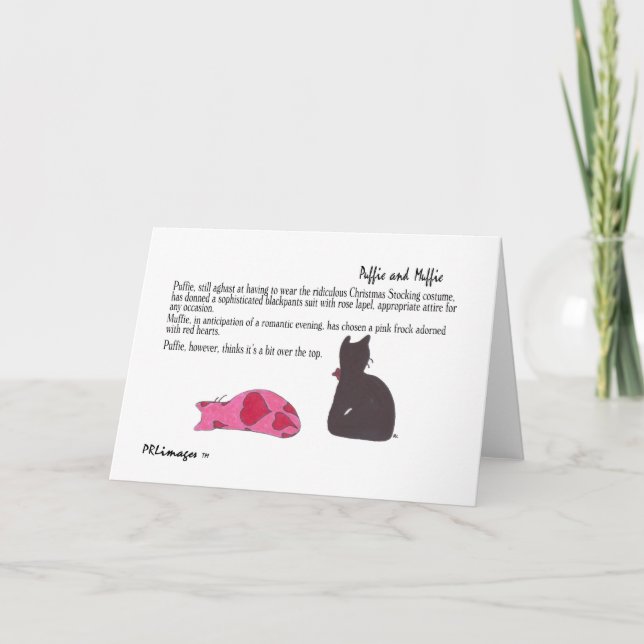 Carte Puffie et Muffie Valentine (Devant)