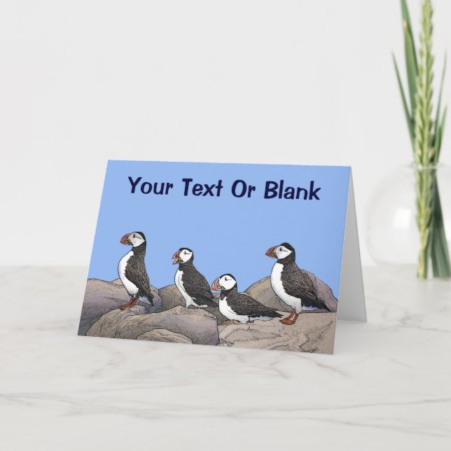 Carte Puffins de l'Atlantique (Devant)