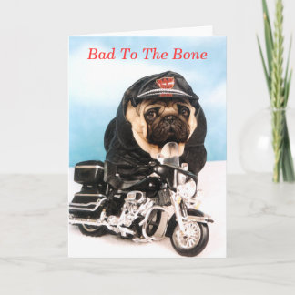 Carte Pug Biker