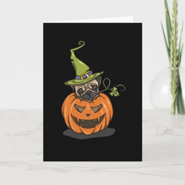 Carte Pug d'Halloween (Devant)