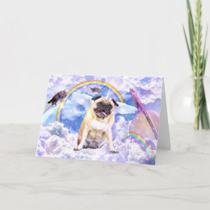 Carte Pug unicorn