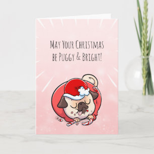Carte Puggy and Bright Christmas carlin