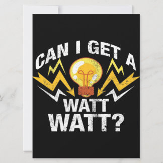 Carte Puis-je avoir un Watt Watt ? - Funny Electricien