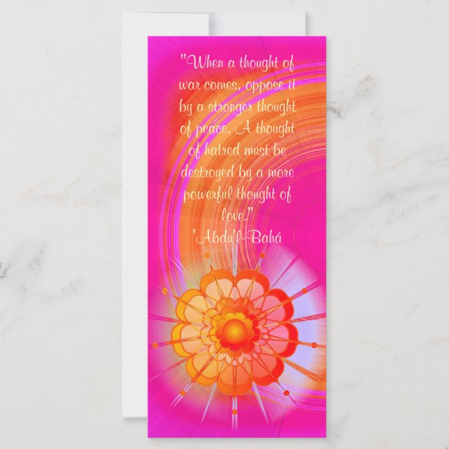 Carte Puissante pensée Ruhi citation (Devant)