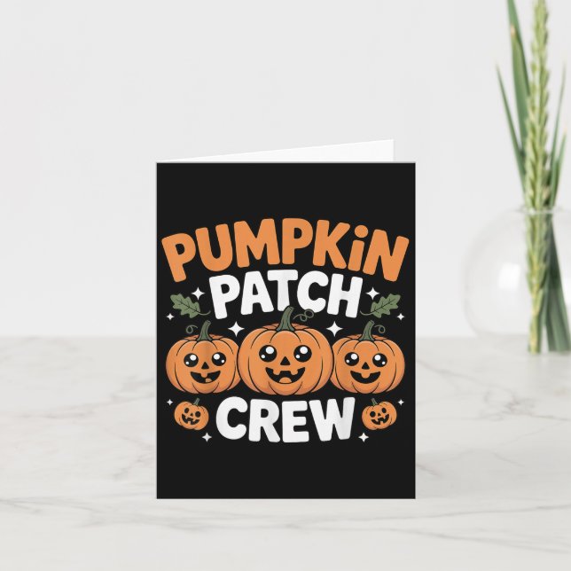 Carte Pumpkin Patch Crew Matching Family Fall Autumn  (Devant)