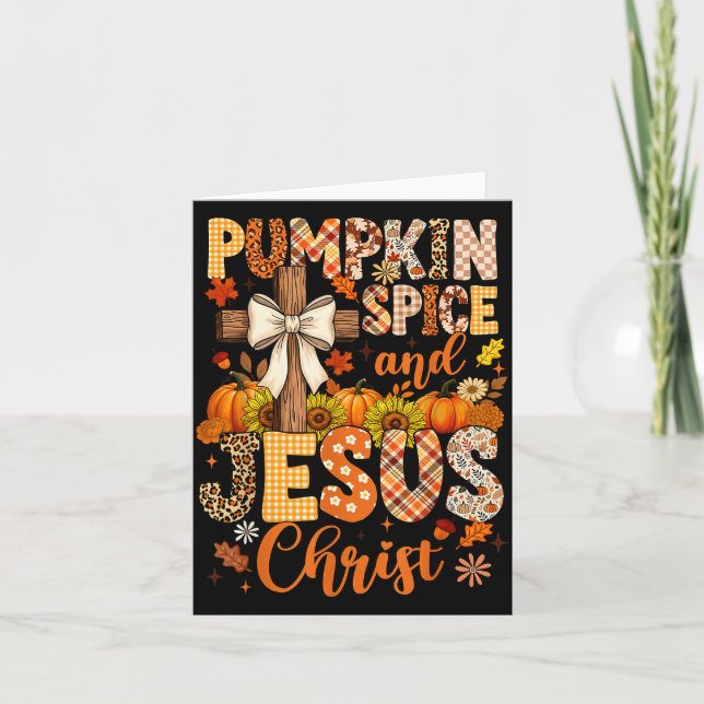 Carte Pumpkin Sce And Jesus Christ Funny Fall Christian  (Devant)