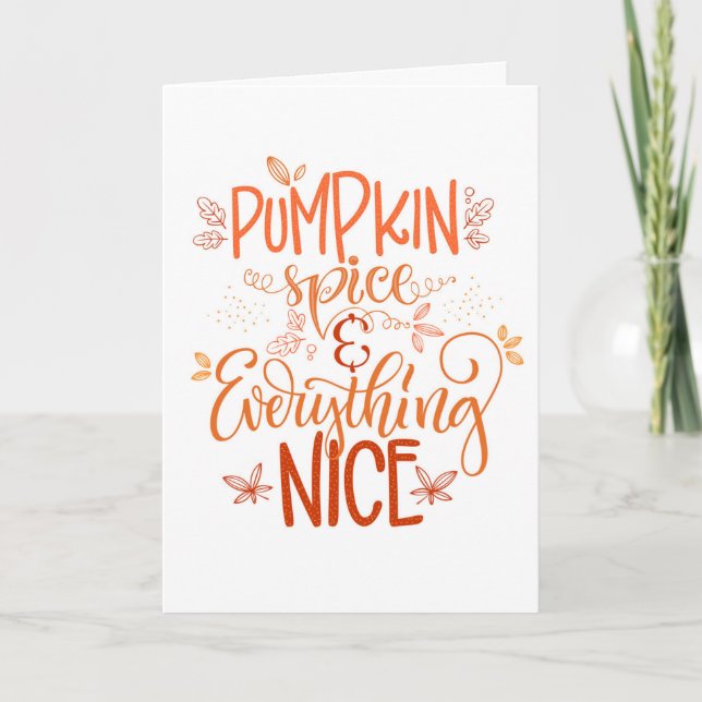 Carte Pumpkin Spice & Everything Nice (Devant)