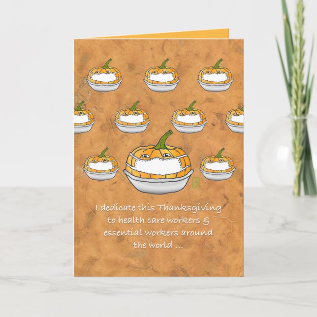 Carte PumpkinPatch soins médicaux masqués de Me Thanksgi (Devant)