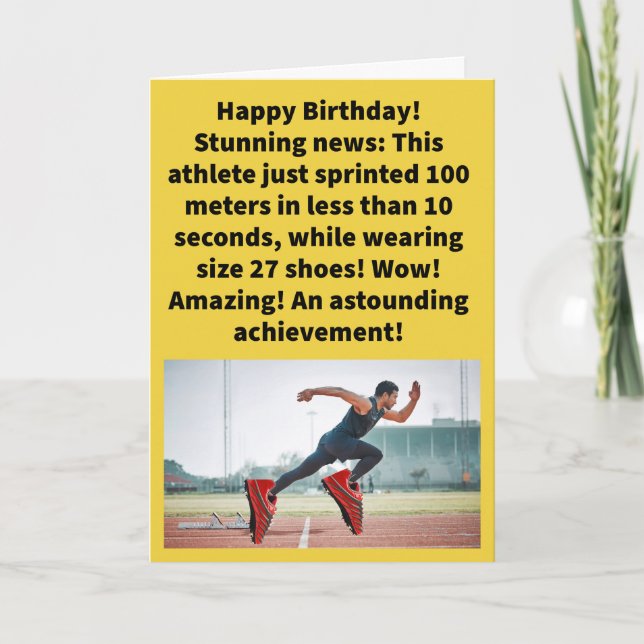 Carte Pun drôle Pas de petits pieds Joyeux anniversaire (Devant)