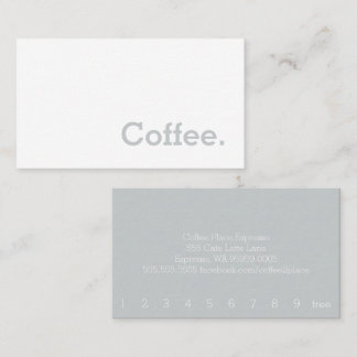 Carte Punch café Loyalty Flannel gris clair