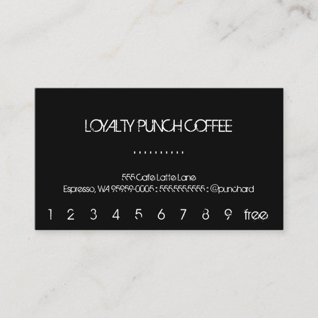 Carte Punch Café Loyauté (Devant)