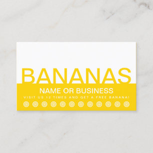 carte punch de fidélité client BANANAS bold