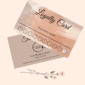 Carte Punch Loyauté professionnelle personnalisée 