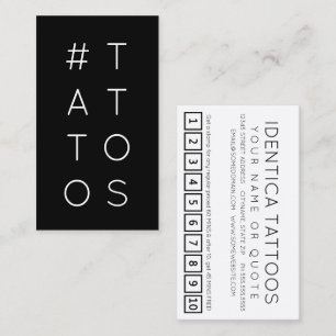Carte punch #TATTOOS hashtag loyalty