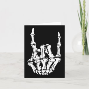 Carte Punk Rock Skeleton Cool Rocker Halloween Hommes Fe