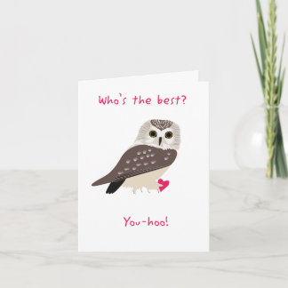 Carte Punny Owl Valentine