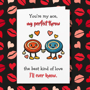 Carte Puns de golf à disque coquins Saint-Valentin