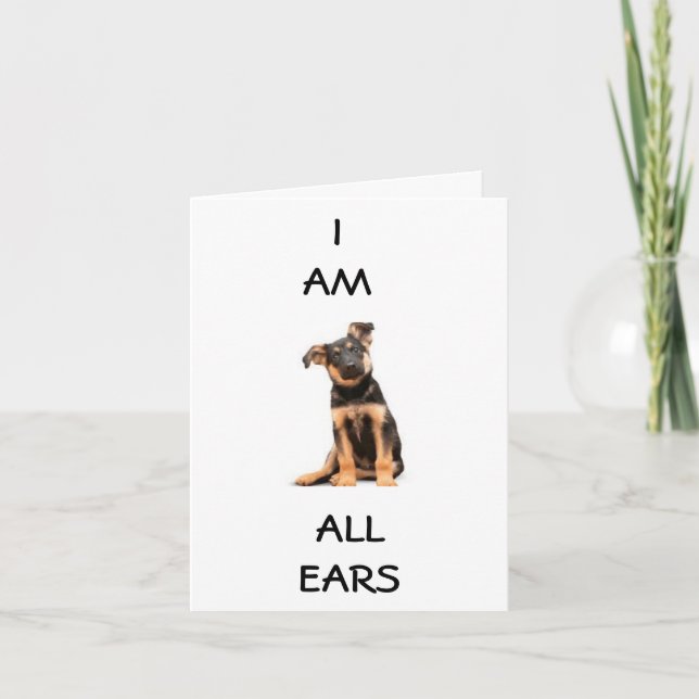 CARTE PUP EST "TOUTES LES OREILLES" POUR ENTENDRE VOTRE  (Devant)