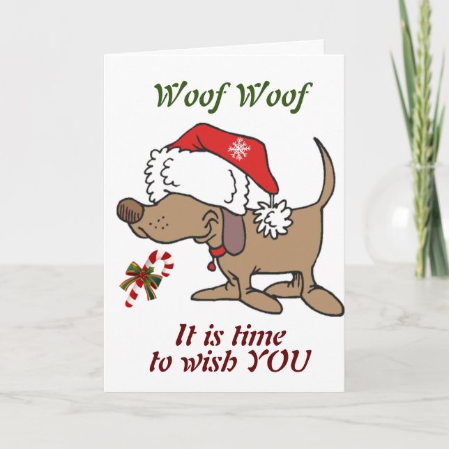 CARTE PUP VOUS SOUHAITE UN "NOËL TRÈS JOLI" (Devant)