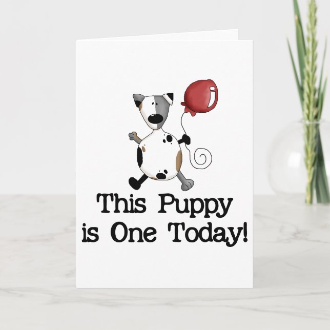 Carte Puppy est un Anniversaire Tshirts et cadeaux (Devant)