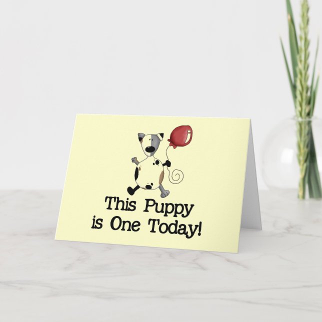 Carte Puppy est un Anniversaire Tshirts et cadeaux (Devant)