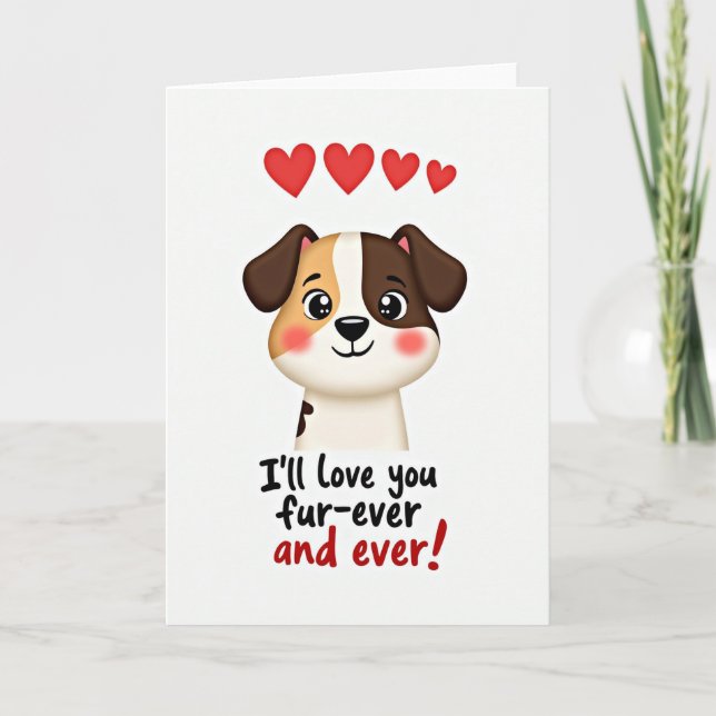 Carte Puppy Fur Ever Love Card (Devant)