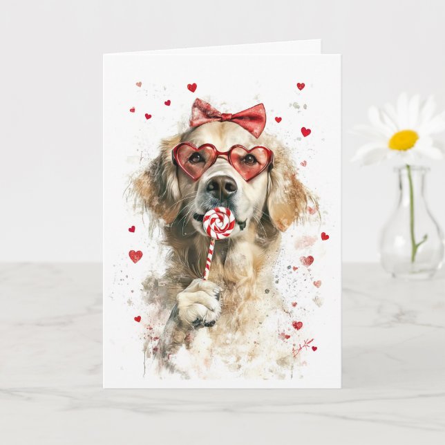 Carte Puppy Love Valentine's Day (Petite plante)