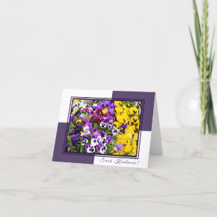 Carte Purple and Yellow Pansies Thank You