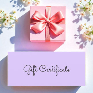 Carte Purple Beauty Simple Business Cadeau Certificat