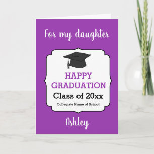 Carte Purple Félicitations Classe de Graduation de 2025