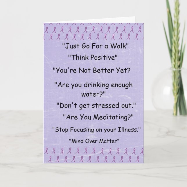 Carte Purple Fibromyalgia "Things I Wont Say" (Devant)