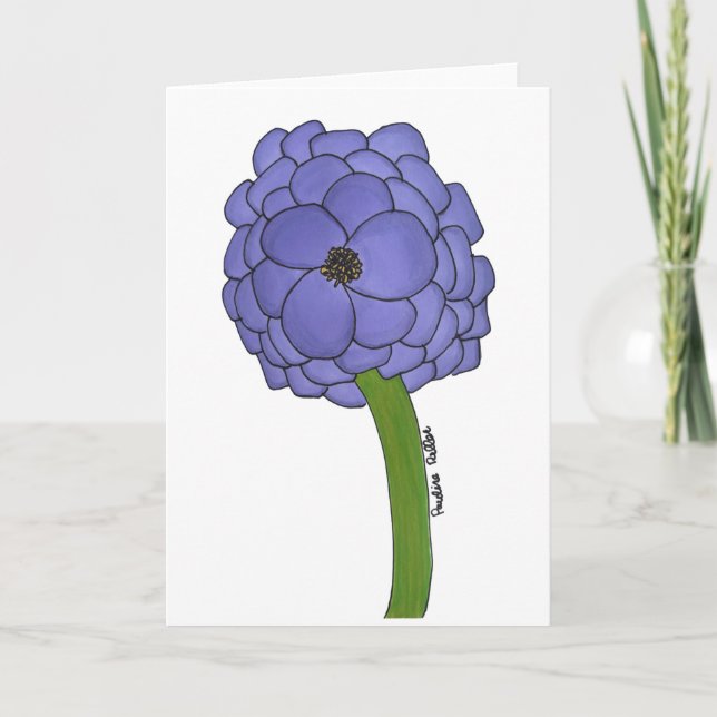 Carte Purple Flower- Blank (Devant)