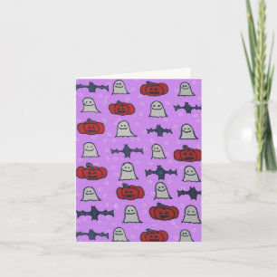 Carte Purple Halloween Fun Print