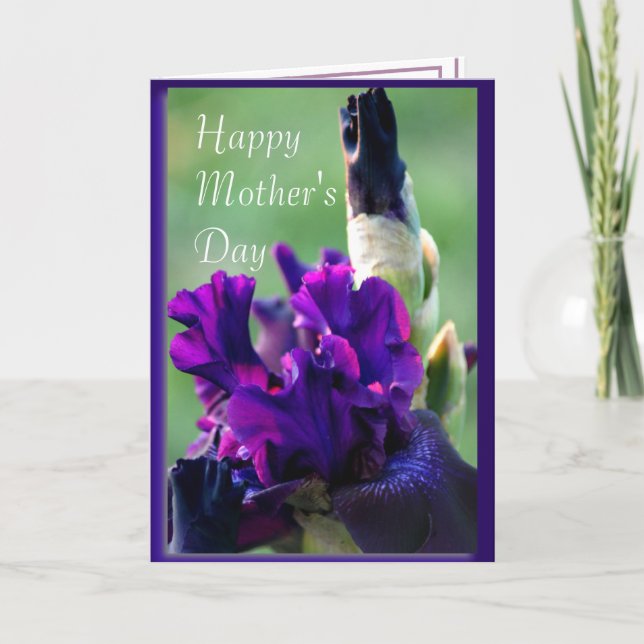 Carte Purple Iris 2914xc- personnaliser à toute occasion (Devant)