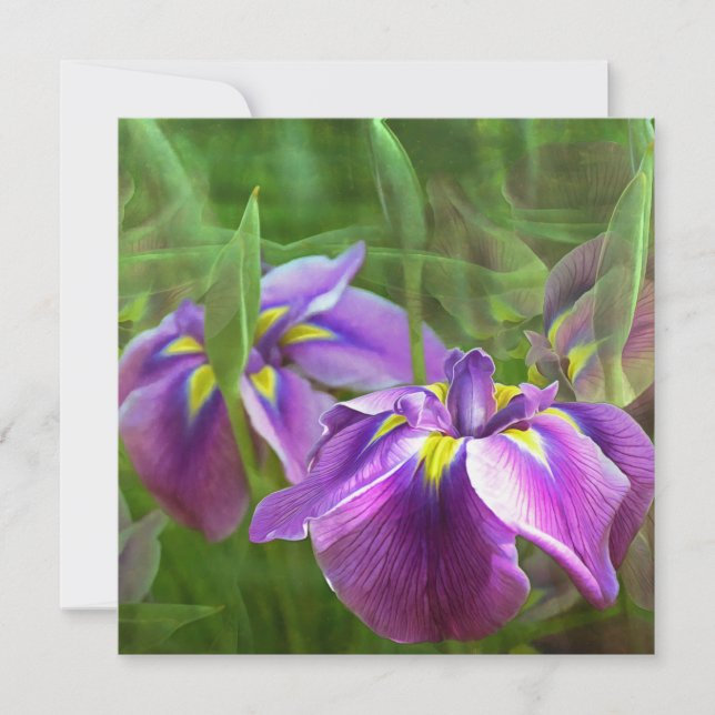 Carte Purple Irises en mouvement - Penser à vous (Devant)