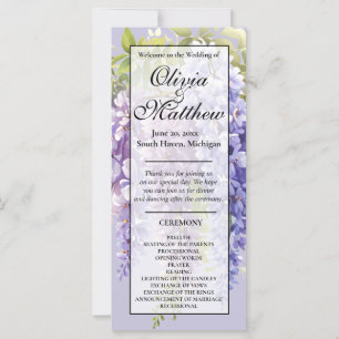 Carte Purple lavande aquarelle glycine florale lilas