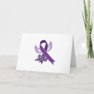 Carte Purple Pour Le Cadeau De Sensibilisation À La Surd