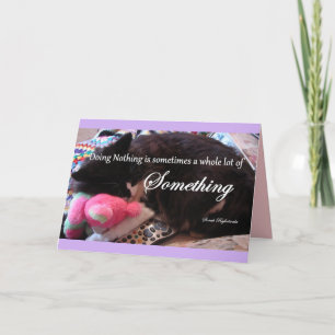 Carte Purple Tuxedo Chat Accrocher Teddy Obtenir Bonne C