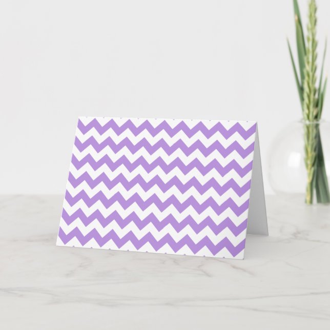 Carte Purple Zigzag, Purple Chevron, Motif géométrique (Devant)