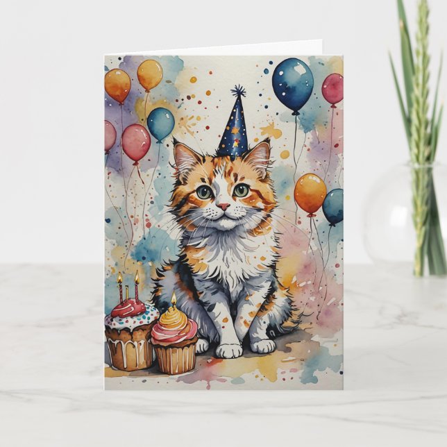 Carte Purr-fection Anniversaire - Personnalisable (Devant)