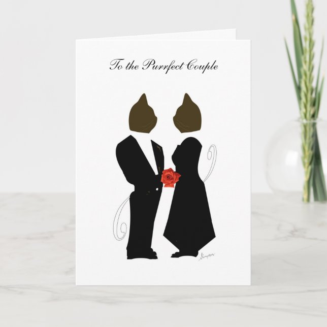 Carte Purrfect Couple Anniversaire (Devant)
