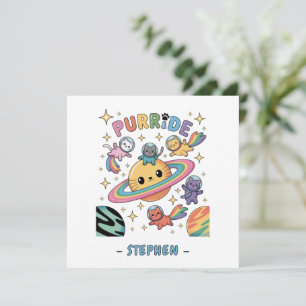Carte Purride Space Cats - Kawaii Astronaut Cats