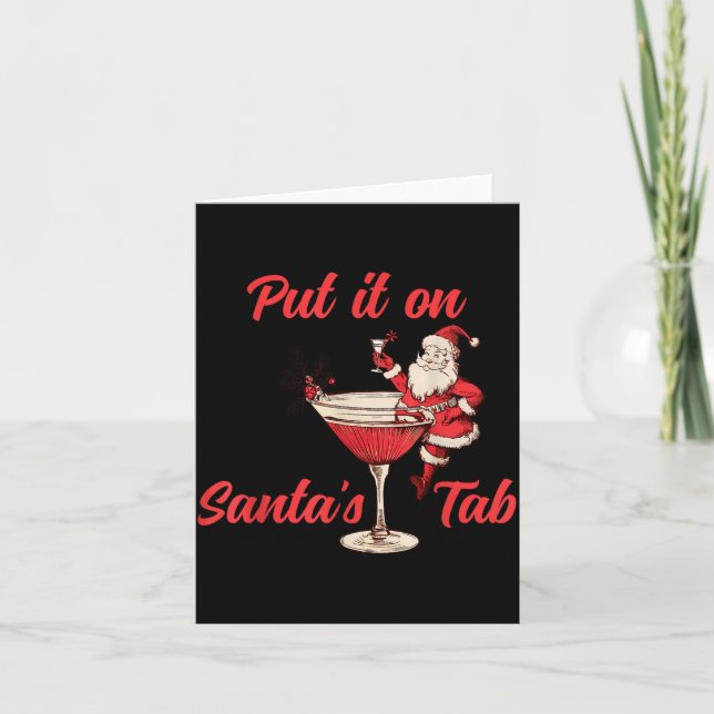 Carte Put It On Santas Tab Funny Christmas Santa Tail Re (Devant)