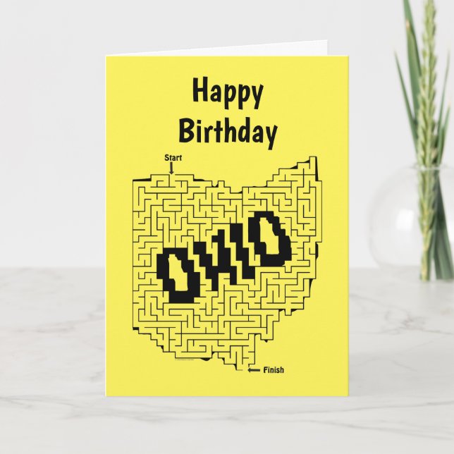 Carte Puzzle de l'Ohio Maze (Devant)