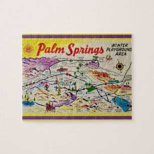 Carte puzzle de Palm Springs Californie 8x10