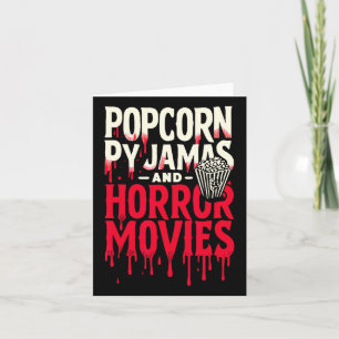 Carte Pyjama Popcorn Et Films D'Horreur Films D'Horreur
