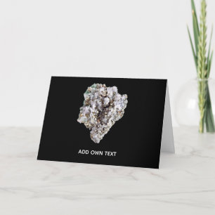 Carte Pyrite et cristal de quartz vert personnalisables