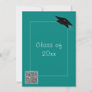 Carte QR Code Couleurs personnalisées Graduation Invitat