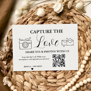 Carte QR Code de mariage Capture the Love, Carte P