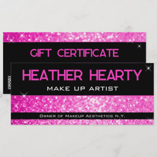 Carte QR Code Luxury Hot Pink Girl Neon certificat cadea